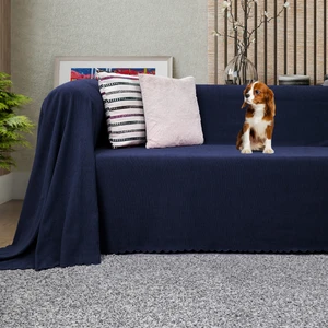 Latuda Concept Kaymaz Koltuk Örtüsü Çift Taraflı Mikrofiber Şönil 175x300 cm Lacivert – Kedi Köpek ve Çocuk Dostu