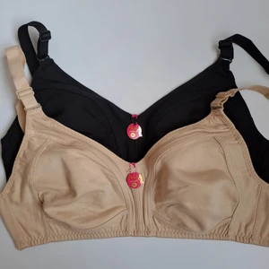 Kadın Büyük Beden Sütyen Pamuklu 2'li 2 Adet D Cup Sütyen Penye Toparlayıcı Günlük Rahat Iç Giyim