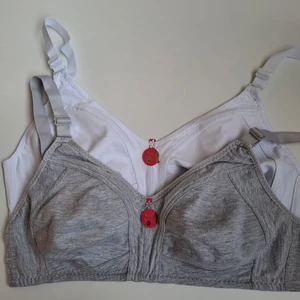 Kadın Büyük Beden Sütyen Pamuklu 2'li 2 Adet D Cup Sütyen Penye Toparlayıcı Günlük Rahat Iç Giyim