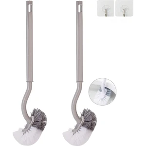 QOO100 Tuvalet Fırçası ve Tutucu, Plastik Uzun Saplı Banyo ve Tuvalet Fırçası, Katı Kıl Tuvalet Fırçası, Tuvalet Ev Için, Derin Temizlik (Yurt Dışından)