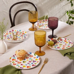Kalpli 6 Parça Porselen Pasta / Tatlı Seti 21 cm