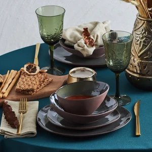 Bonn Reaktif Stoneware 24 Parça 6 Kişilik Yemek Takımı