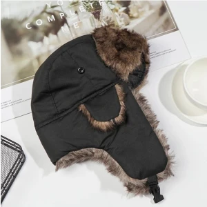 Unisex Kürklü Pilot Şapka