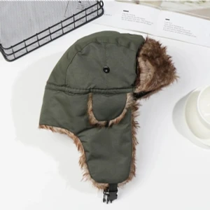 Unisex Kürklü Pilot Şapka