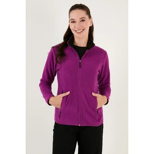 Slim Fit Anti-Pilling Tüylenme Yapmayan Fermuarlı Cepli Polar Hırka Bayan POLAR 5907002