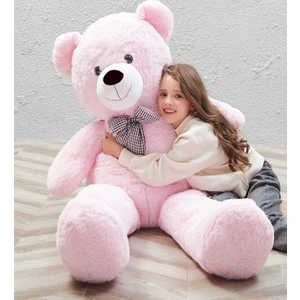 150 cm Papyonlu Peluş Ayıcık - %100 Yerli İmalat, Sevgiliye Pelüş Ayı - PEMBE