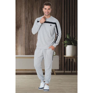 Mecit Pijama Mecit 2784 Gri Büyük Beden Erkek Pijama Takımı
