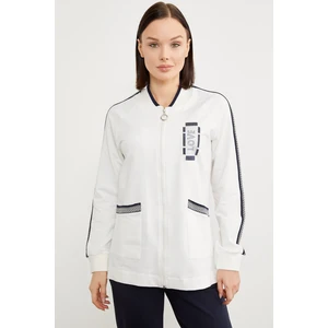 Taş Baskılı Tunik Eşofman Takım - Ekru