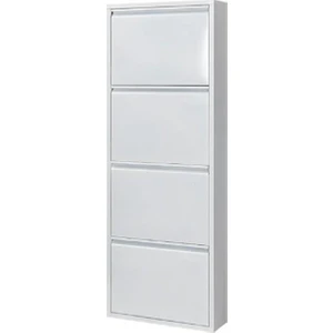 Metal 4 Lü Beyaz Ayakkabılık