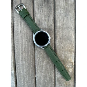 Brown Art Craft 22MM Samsung Galaxy Watch 3 4 5 6 Pro Classic Italyan Derisi Akıllı Saat Kordonu