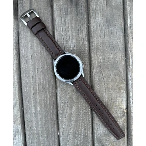 Brown Art Craft 22MM Samsung Galaxy Watch 3 4 5 6 Pro Classic Italyan Derisi Akıllı Saat Kordonu