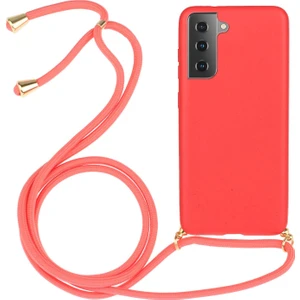 Samsung Galaxy S23 Fe Şok Geçirmez Kasa Biyolojik Olarak Parçalanabilir Buğday Samanı+Tpu Tpu Lanyard ile (Yurt Dışından)