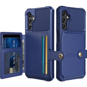 Samsung Galaxy A24 4g / A25 5g Pu Deri Kaplamalı Tpu Anti-Çizelge Kılıf Kartı Tutucu Kickstand Telefon Kapağı (Yurt Dışından)