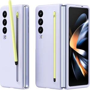 Samsung Galaxy Z Fold4 5g Kılıf Kılıf Pen Kauçuk Pc Katlanır Telefon Kapağı (Yurt Dışından)