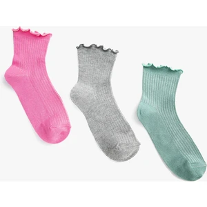 3'lü Çorap Seti Fırfır Detaylı