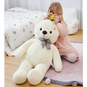 80 cm Papyonlu Sevimli Peluş Ayıcık - % 100 Yerli Pelüş Ayı...