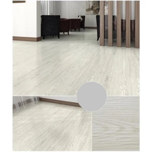 Renkli Duvarlar Kendinden Yapışkanlı Açık Gri Sudan Etkilenmez Pvc Zemin Yer Parkesi