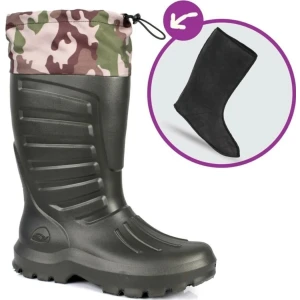 Toptancı Amca Çizme Avcı Çizme Çoraplı Çizme Askeri Çizme Bot Kışlık  Haki Çizme -30° Dayanıklı