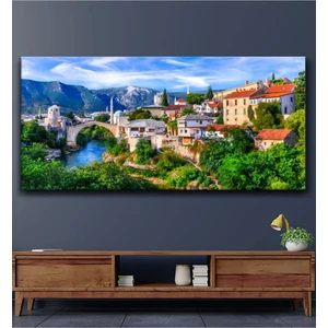 AR AJANS KANVAS TABLO  Dekoratif Tarihi Mostar Köprüsü Kanvas Tablo DR097