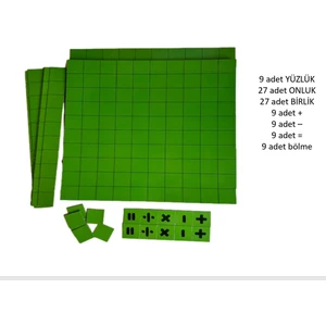 Mıknatıslı Onluk Taban Blokları Yüzlük  Onluk  1lik ve 4 Işlem Blokları