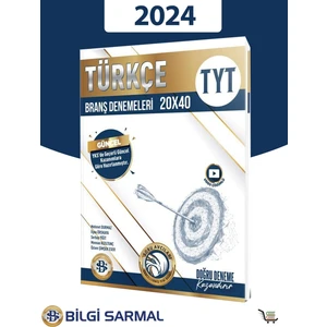 Bilgi Sarmal Yayınları 2024 TYT Türkçe 20 x 40 Branş Denemeleri
