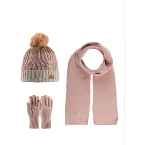 Miniko Kids Kitti Kız Çocuk K23180-07 9-15 Yaş Atkı Bere Eldiven Set