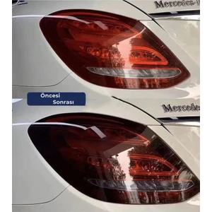 Tiger Marketing Siyah Renk Far Stop Filmi Folyosu Kaplama Şeffaf Dayanıklı 1 Metre