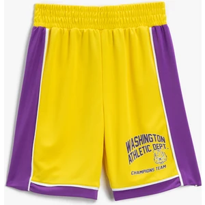 Basketbol Şortu Beli Lastikli Baskılı