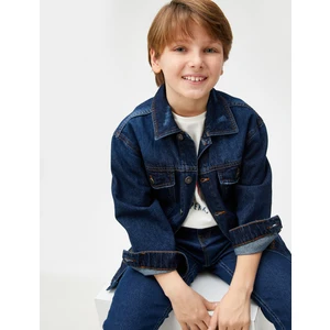 Kot Ceket Kapaklı Cep Detaylı Manşetli Uzun Kollu Pamuklu