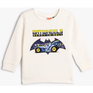 Batman Sweatshirt Lisanslı Uzun Kollu Bisiklet Yaka Pamuklu Şardonlu