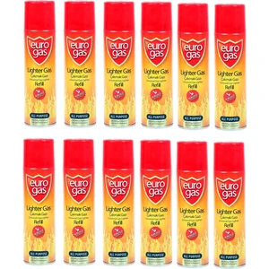 Euro Gas Çakmak Gazı Çakmak Doldurma Gazı 12 Adet