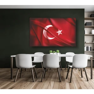 AR AJANS KANVAS TABLO Dalgalanan Türk Bayrağı Kanvas Tablo