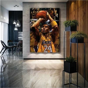 AR AJANS KANVAS TABLO Kobe Bryant Black Mamba Lakers Taraftar Basketbol Nba Kanvas Tablo ART00139