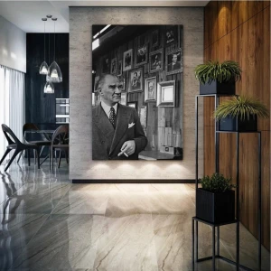 AR AJANS KANVAS TABLO Gazi Mustafa Kemal Atatürk Büyük Önder Portresi Kanvas Tablo ART00164