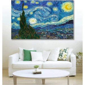 AR AJANS KANVAS TABLO Van Gogh Yıldızlı Gece Duvar Kanvas Tablo ART007