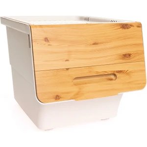 Öz House Bambu Çok Amaçlı Tekerlekli Organizer Patates Soğanlık 33 Lt Tek Motek