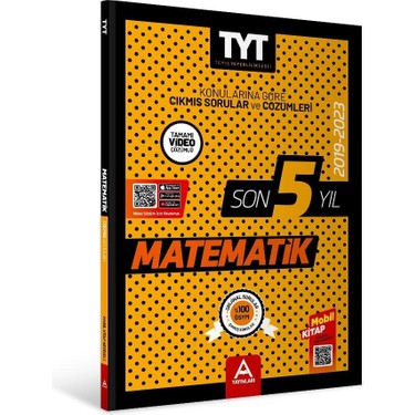 A Yayınları Son 5 Yıl TYT Matematik Çıkmış Sorular 2019 - Kitabı