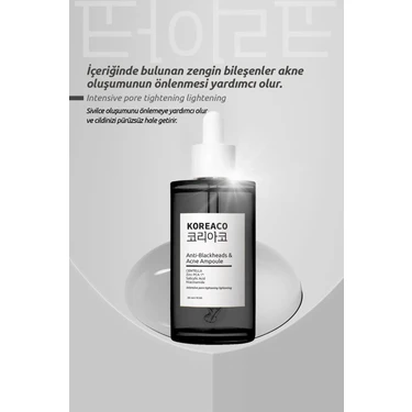 Koreaco Anti-Blackheads Acne Ampoule Siyah Nokta ve Akne Ampulü