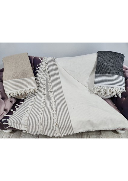 %100 Pamuk Bej Koltuk, Kanepe, Çekyat Örtüsü 180 x 300 modelleri