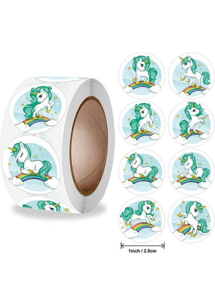 QY1272-500PCS 100-500PCS Yuvarlak Mutlu Gün Çıkartmaları Zarf Mühür Etiketleri Hediye Paketleme Dekor Doğum Günü Partisi Scrapbooking Kırtasiye Etiket (Yurt Dışından)