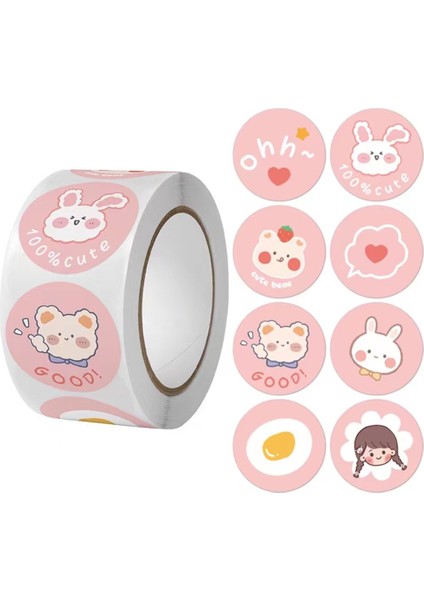 QY1806-100PCS 100-500PCS Sevimli Karikatür Sızdırmazlık Çıkartmaları 1 Inç Hayvan Karalama Defteri Zarf Hediye Dekor Etiketleri Çocuk Kırtasiye Etiket (Yurt Dışından) indirimleri