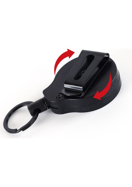 Siyah Dış Mekan Hırsızlığa Karşı Rozet Makaraları 70CM Geri Çekilebilir Uzunluk 360° Dönebilen Kemer Çok Amaçlı Kanca Dış Mekan Anahtarlık Tutucu (Yurt Dışından) fiyatları