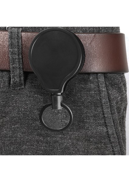 Siyah Dış Mekan Hırsızlığa Karşı Rozet Makaraları 70CM Geri Çekilebilir Uzunluk 360° Dönebilen Kemer Çok Amaçlı Kanca Dış Mekan Anahtarlık Tutucu (Yurt Dışından) modelleri