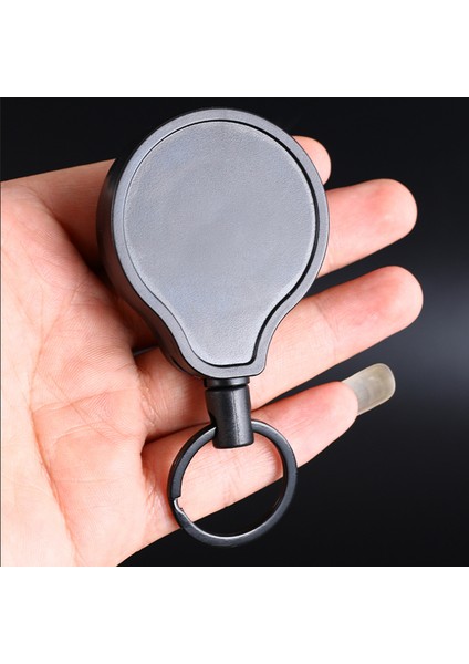 Siyah Dış Mekan Hırsızlığa Karşı Rozet Makaraları 70CM Geri Çekilebilir Uzunluk 360° Dönebilen Kemer Çok Amaçlı Kanca Dış Mekan Anahtarlık Tutucu (Yurt Dışından) fırsatları