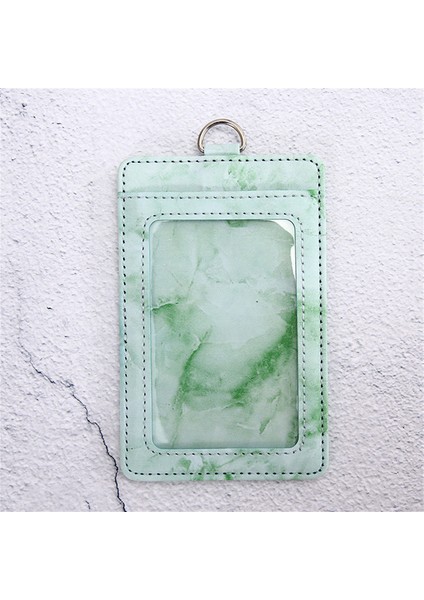 Açık Yeşil Kart Ebru Rozet Tutucu Kart Tutucu Ayarlanabilir Boyun Askısı Kordon ile Personel Kımlık Kartı Otobüs Kımlık Organizatör Okul Kırtasiye Malzemeleri (Yurt Dışından)