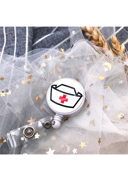 002 Yeni Tasarım Geri Çekilebilir Hemşire Rozeti Makara Klip Sevimli Karikatür Eczacı Kalp Stetoskop Doktor Öğrenci Ic Kımlık Kartı Rozeti Tutucu (Yurt Dışından) modelleri