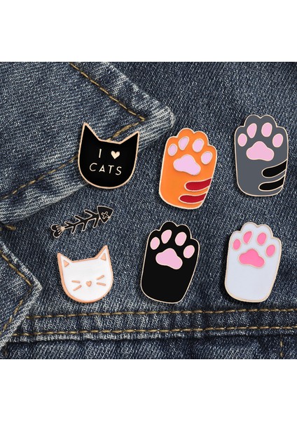 Iki Kedi 1 Adet Sevimli Karikatür Kedi Renkli Ayak Pimleri Akrilik Rozetleri Broş Yaka Pin Kadın Kıyafetleri Için Sırt Çantası Aksesuarları Takı (Yurt Dışından) fiyatları