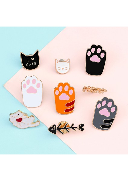 Iki Kedi 1 Adet Sevimli Karikatür Kedi Renkli Ayak Pimleri Akrilik Rozetleri Broş Yaka Pin Kadın Kıyafetleri Için Sırt Çantası Aksesuarları Takı (Yurt Dışından) modelleri
