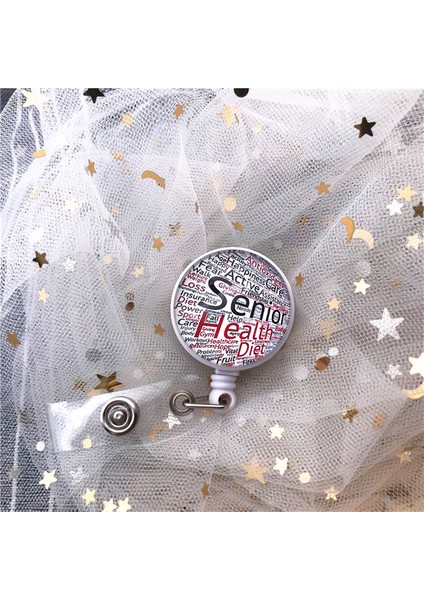 001 Yeni Tasarım Geri Çekilebilir Hemşire Rozeti Makara Klip Sevimli Karikatür Eczacı Kalp Stetoskop Doktor Öğrenci Ic Kımlık Kartı Rozeti Tutucu (Yurt Dışından)