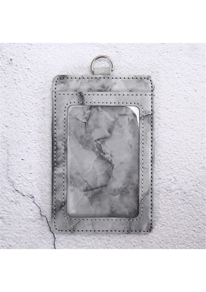 Siyah Gri Kart Ebru Rozet Tutucu Kart Tutucu Ayarlanabilir Boyun Askısı Kordon ile Personel Kımlık Kartı Otobüs Kımlık Organizatör Okul Kırtasiye Malzemeleri (Yurt Dışından)